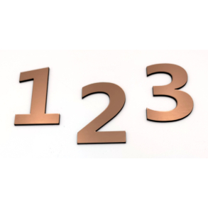 Husnummer MODERNE, kobber look, 10-30cm