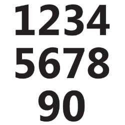 Husnummer MODERNE Blank Sort