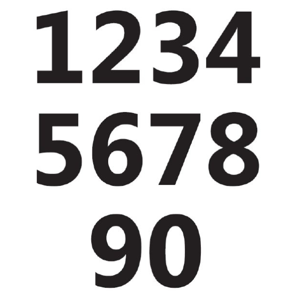 Husnummer MODERNE Blank Sort