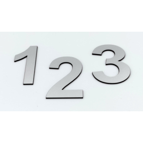 Husnummer Aluminium look