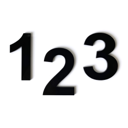 Husnummer Blank Sort