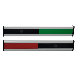 Classic Line - Aluminium M�deskilt med Gr�n og R�d Visning, 200mm x 30mm