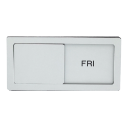 M�deskilt Optaget/Fri med skyder, 50mm x 100 mm