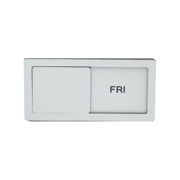 M�deskilt Optaget/Fri med skyder, 50mm x 100 mm