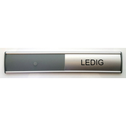 Alu-Sign Optaget-Ledig M�deskilt, 40 mm x 215 mm