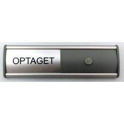Alu-Sign Optaget-Ledig M�deskilt Mini, 30 mm x 105 mm