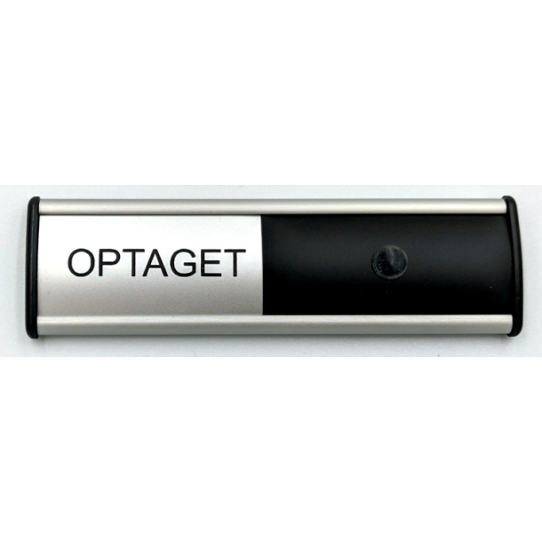 Alu-Sign Optaget-Ledig M�deskilt Mini, 30 mm x 105 mm