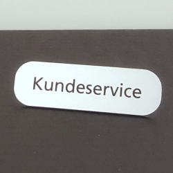 Navneskilt Aluminium look