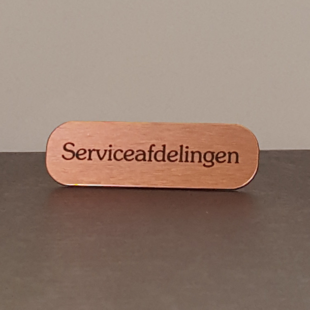 Navneskilt Kobber look med sort