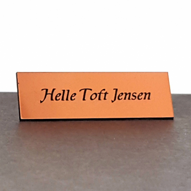 Navneskilt Kobber look med sort