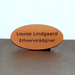 Navneskilt Kobber look med sort