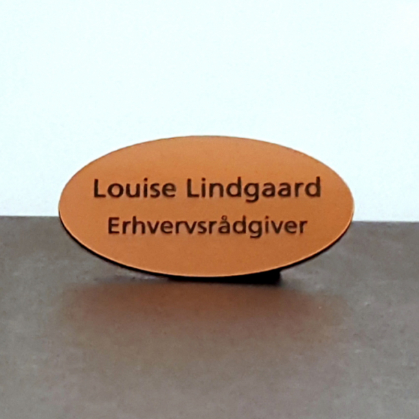 Navneskilt Kobber look med sort