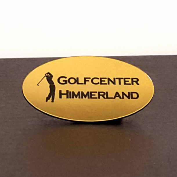 Navneskilt Messing look med sort