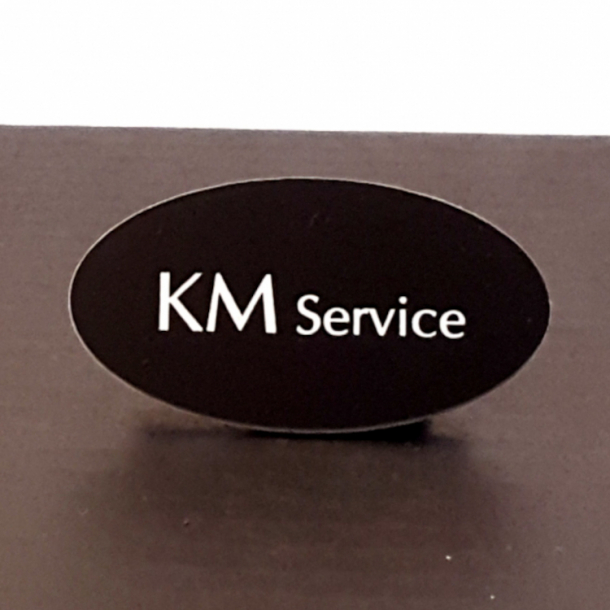 Navneskilt Sort med hvid 