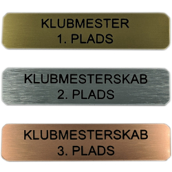 Sokkelskilt 15 x 65 mm- Guld - Slv - Bronze