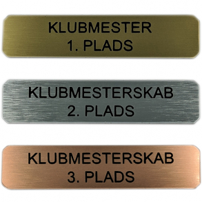 Sokkelskilt 15 x 65 mm- Guld - Slv - Bronze