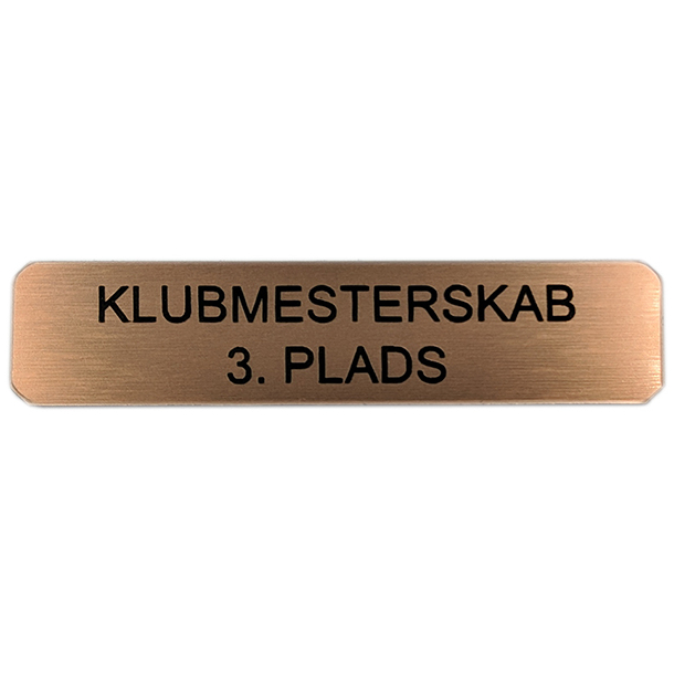 Sokkelskilt 15 x 65 mm- Guld - Slv - Bronze Bronze look