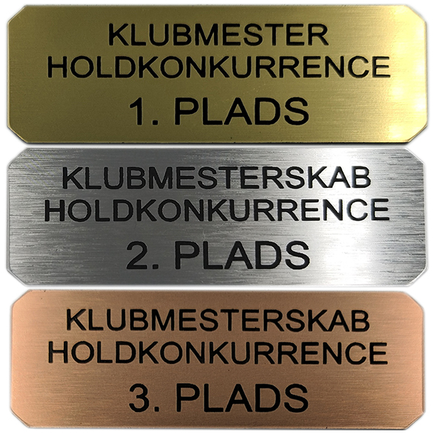 Sokkelskilt 25 x 65 mm- Guld - Slv - Bronze