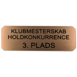 Sokkelskilt 25 x 65 mm- Guld - Slv - Bronze