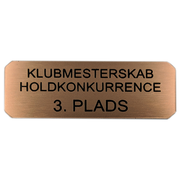 Sokkelskilt 25 x 65 mm- Guld - Slv - Bronze Bronze look