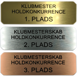 Sokkelskilt 25 x 75 mm- Guld - Slv - Bronze