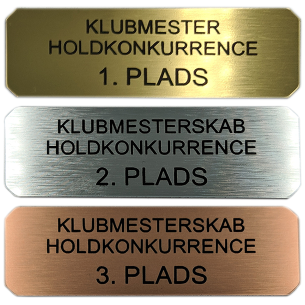 Sokkelskilt 25 x 75 mm- Guld - Slv - Bronze