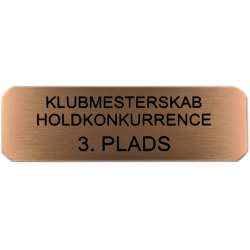 Sokkelskilt 25 x 75 mm- Guld - Slv - Bronze