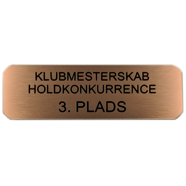 Sokkelskilt 25 x 75 mm- Guld - Slv - Bronze Bronze look