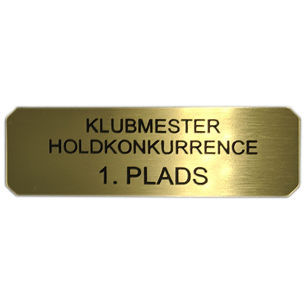 Sokkelskilt 25 x 75 mm- Guld - Slv - Bronze Guld look