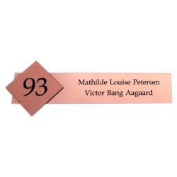 Skilt med husnummer p struktur  -  Kobber look