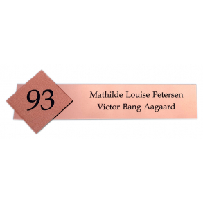 Skilt med husnummer p struktur  -  Kobber look