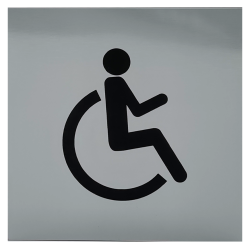 Firkantet toiletskilt med piktogram