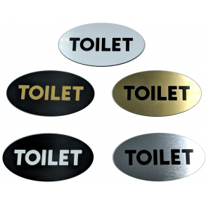 Toilet skilt oval  - 2 strrelser