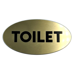 Toilet skilt oval  - 2 strrelser