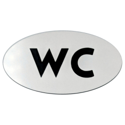 WC skilt oval  - 2 strrelser
