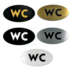 WC skilt oval  - 2 strrelser