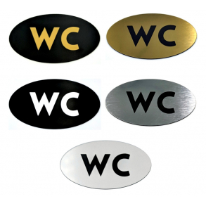 WC skilt oval  - 2 strrelser