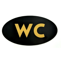WC skilt oval  - 2 strrelser