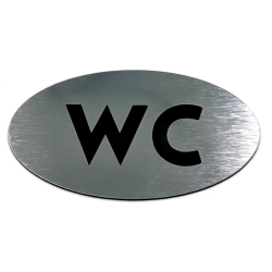 WC skilt oval  - 2 strrelser